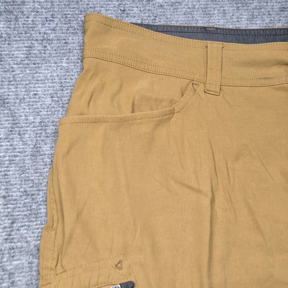 Eddie Bauer First Ascent Guide Pro Shorts Mens 38 Tan Hiking Cargo Stretch